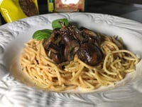 Photo de la Recette: Spaghetti Sauce Rosée et Champignons