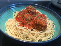 Photo de la Recette: Spaghetti Sauce Tomates et Boulettes Épicées