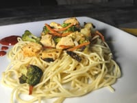 Photo de la Recette: Spaghetti Tofu et Légumes avec Sauce Asiatique