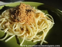 Photo de la Recette: Spaghettis à la Chapelure : économique et bon!