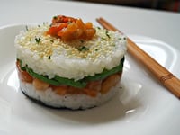 Photo de la Recette: Sushi Cake Saumon/Avocat