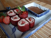 Photo de la Recette: Sushis Dessert à la Fraise