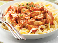 Photo de la Recette: Tagliatelles au Poulet, Sauce Rosée