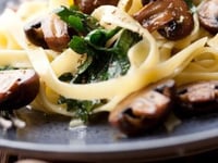 Photo de la Recette: Tagliatelles aux Épinards et aux Champignons