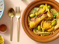 Photo de la Recette: TAJINE DE POULET AU CITRON ET AUX OLIVES