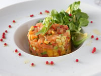 Photo de la Recette: Tartare de Saumon Fumé à la Mangue