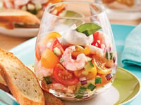 Photo de la Recette: Tartare de Tomates et Crevettes en Verrine