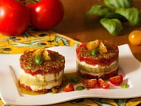 Photo de la Recette: Tartare de Tomates et Mozzarella en Mille-Feuille