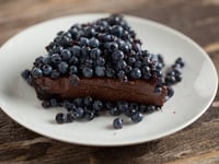 Photo de la Recette: Tarte au Chocolat et aux Bleuets