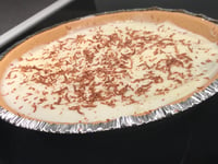 Photo de la Recette: Tarte au Chocolat, Pouding Vanille sur Croûte de Biscuits Graham