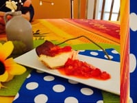 Photo de la Recette: Tarte au Fromage avec Coulis de Fraises