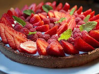 Photo de la Recette: Tarte aux Fraises sans Gluten et sans Lactose