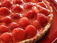 Photo de la Recette: Tarte aux Fraises Sans Gluten (sans crème patissière)