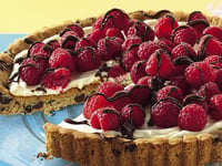 Photo de la Recette: Tarte-biscuit à la Framboise