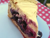 Photo de la Recette: Tarte (gâteau) à la Crème Sûre (crème fraîche) et aux Bleuets (myrtilles)