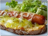 Photo de la Recette: TARTINE FAÇON HOT-DOG