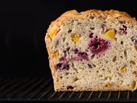 Photo de la Recette: Pain aux Framboises et à la Mangue