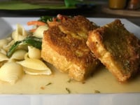 Photo de la Recette: Tofu Frit sur Pâte Alimentaires