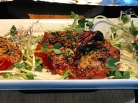 Photo de la Recette: Tomates, Chorizo et Fromage au Four