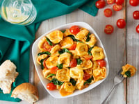 Photo de la Recette: Tortellini au Fromage et aux Épinards dans une Sauce Rosée