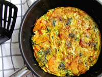 Photo de la Recette: Tortilla aux Patates Douces et Épinards