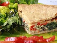 Photo de la Recette: Tourte aux Épinards et aux Poivrons Grillés