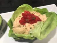 Photo de la Recette: Trempettes de Hummus et Framboises