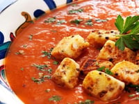 Photo de la Recette: VELOUTÉ DE TOMATES ET DE SAUCISSES ITALIENNES