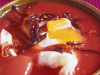 Photo de la Recette: Velouté Express de Tomates et Croustillant de Lard