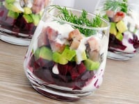 Photo de la Recette: Verrine Avocat Kiri Betterave