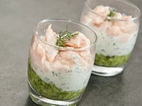 Photo de la Recette: Verrine de Concombre et Saumon Fumé