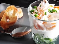 Photo de la Recette: Verrine Légère au Concombre Crabe et Fromage Frais