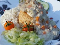 Photo de la Recette: Vol au Vent au Poulet et Embeurrée de Poireaux