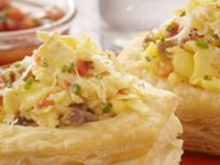 Photo de la Recette: Vol au vent aux Oeufs Brouillés Méxicali