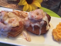 Photo de la Recette: Vol au Vent Sauce Béchamel et Crevettes