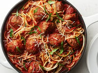 Photo de la Recette: Zoodles et Boulettes de Viande à la Poêle