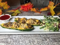 Photo de la Recette: Zucchinis Farcis de Boeuf Haché et Fromage