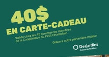 Concours Gagnez une carte-cadeau de 40$ valide chez tous les commerçants membres de la Coopérative du Quartier Petit Champlain!
