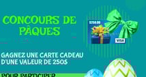 Concours Gagnez une carte Visa d'une valeur de 250 $ !