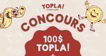 Concours Gagnez 100 $ chez Topla ET une magnifique plancha pour des repas de feu !