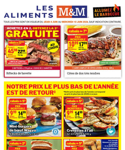 Circulaire Les Aliments M&M