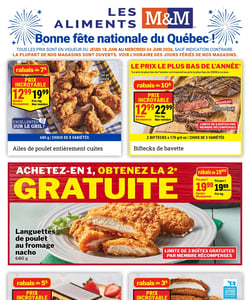 Circulaire Les Aliments M&M