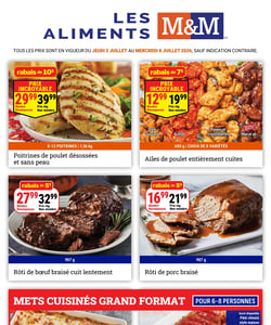 Circulaire Les Aliments M&M