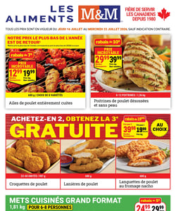 Circulaire Les Aliments M&M