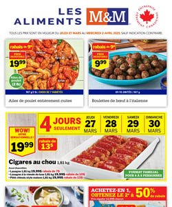 Circulaire Les Aliments M&M