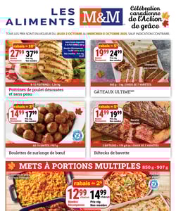 Circulaire Les Aliments M&M