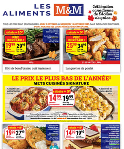 Circulaire Les Aliments M&M