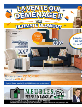 Circulaire Meubles Bernard Tanguay