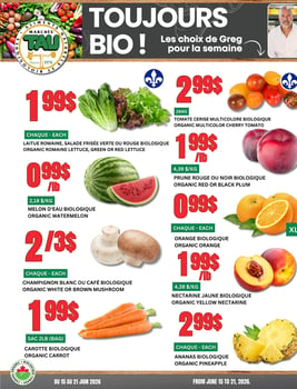 Circulaire TAU Marché d'alimentation Naturelle - Biologique