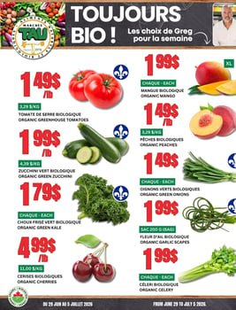 Circulaire TAU Marché d'alimentation Naturelle - Biologique